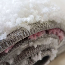 Load image into Gallery viewer, Pink With Grey - Premium Round Shaggy Rug