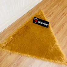 Load image into Gallery viewer, Golden Triangle Faux Fur Rug, Luxury Fluffy Area Rug - 90x90 cm