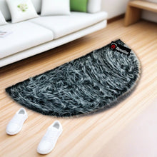 Load image into Gallery viewer, D Shape Bedside Faux Fur Runner, Luxury Fluffy Runner - 60x150 Cm - Grey_Multi