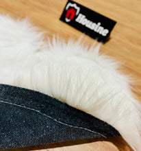 Load image into Gallery viewer, 2 Pieces Fluffy Faux Area Rug Heart Shaped Rug for Home  - White