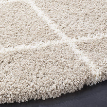 Load image into Gallery viewer, Premium Soft Modern Round Shaggy Rug - ivory & Beige