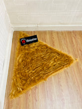 Load image into Gallery viewer, Golden Triangle Faux Fur Rug, Luxury Fluffy Area Rug - 90x90 cm