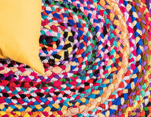 Load image into Gallery viewer, Multi color chindi Oval Collection Classic Hand Woven Area Rug