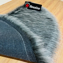 Load image into Gallery viewer, D Shape Bedside Faux Fur Runner, Luxury Fluffy Runner - 60x150 Cm - Grey