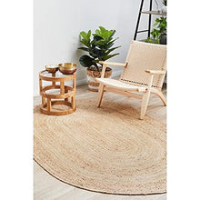 Load image into Gallery viewer, Braided Oval Jute Collection Classic Hand Woven Area Rug
