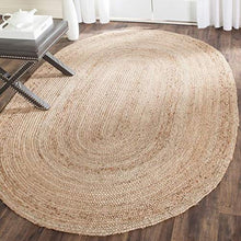 Load image into Gallery viewer, Braided Oval Jute Collection Classic Hand Woven Area Rug