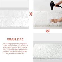 Load image into Gallery viewer, White Faux Fur Rug, Luxury Fluffy Rugs