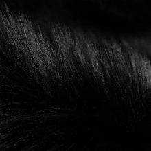 Load image into Gallery viewer, Black Heart Faux Fur Rug, Luxury Fluffy Area Rug - 80x80 cm