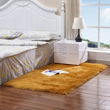 Load image into Gallery viewer, Golden Faux Fur Rug, Luxury Fluffy Rugs
