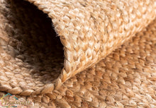 Load image into Gallery viewer, Natural Jute Mat Rug Furnish Décor Striped Rectangular Design