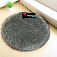 Load image into Gallery viewer, Animal Round Faux Fur Rug, Luxury Fluffy Area Rug - 80x80 cm