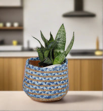 Load image into Gallery viewer, Denim & Jute - Planter Pots/Storage Basket