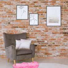 Load image into Gallery viewer, 2 Pieces Fluffy Faux Area Rug Heart Shaped Rug for Home  - Pink