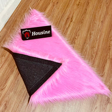 Load image into Gallery viewer, Pink Triangle Faux Fur Rug, Luxury Fluffy Area Rug - 90x90 cm