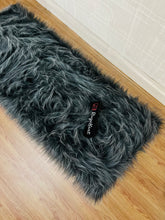 Load image into Gallery viewer, Grey Multi Bedside Faux Fur Runner, Luxury Fluffy Runner - 60x150 Cm