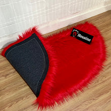 Load image into Gallery viewer, D Shape Bedside Faux Fur Runner, Luxury Fluffy Runner - 60x150 Cm - Red