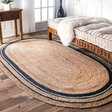 Load image into Gallery viewer, Braided Jute Oval Collection Classic Hand Woven Area Rug