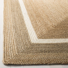 Load image into Gallery viewer, Braided Natural Jute & white Cotton Bed-side Runner