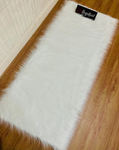 Load image into Gallery viewer, White Bedside Faux Fur Runner, Luxury Fluffy Runner - 60x150 Cm