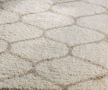 Load image into Gallery viewer, Beige & Ivory Plain Shaggy Bedside runner