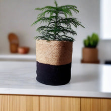 Load image into Gallery viewer, Jute & Black - Planter Pots/Storage Basket