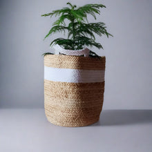 Load image into Gallery viewer, Jute & White - Planter Pots/Storage Basket