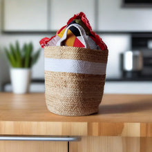 Load image into Gallery viewer, Jute & White - Planter Pots/Storage Basket