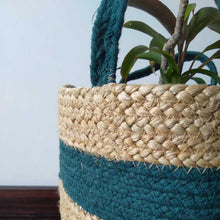 Load image into Gallery viewer, Jute & Green - Planter Pots/Storage Basket