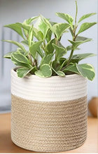 Load image into Gallery viewer, White & Jute - Planter Pots/Storage Basket