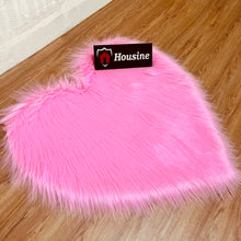 Load image into Gallery viewer, Pink Heart Faux Fur Rug, Luxury Fluffy Area Rug - 80x80 cm