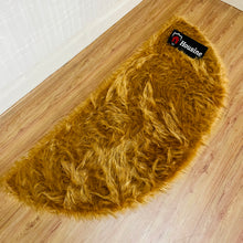 Load image into Gallery viewer, D Shape Bedside Faux Fur Runner, Luxury Fluffy Runner - 60x150 Cm - Golden