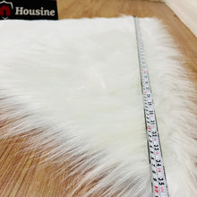 Load image into Gallery viewer, White Triangle Faux Fur Rug, Luxury Fluffy Area Rug - 90x90 cm