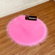 Load image into Gallery viewer, Pink Round Faux Fur Rug, Luxury Fluffy Area Rug - 80x80 cm