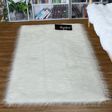 Load image into Gallery viewer, White Faux Fur Rug, Luxury Fluffy Rugs