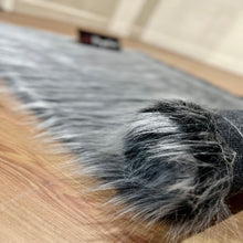 Load image into Gallery viewer, Gray Multi Faux Fur Rug, Luxury Fluffy Rugs