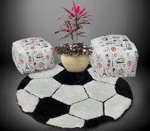 Load image into Gallery viewer, Football Modern Design - Premium Soft Latest Round Shaggy Rug