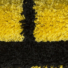 Load image into Gallery viewer, Yellow & Black Football - Premium Soft Latest Round Shaggy Rug