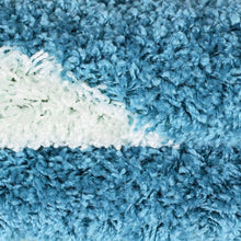 Load image into Gallery viewer, Blue & Ivory Football - Premium Soft Latest Round Shaggy Rug