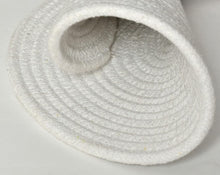 Load image into Gallery viewer, white Cotton Hand Braided Table Mats - 15” Diameter - 38cm