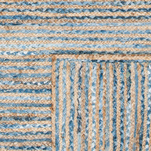 Load image into Gallery viewer, Jute With Denim Oval Collection Classic Hand Woven Area Rug
