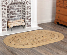 Load image into Gallery viewer, Natural Jute Oval Collection Classic Hand Woven Area Rug
