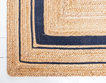 Load image into Gallery viewer, Braided Jute Collection Classic Hand Woven Black Design Area Rug
