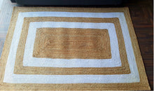 Load image into Gallery viewer, Braided Jute Collection Classic Hand Woven White Twice Area Rug