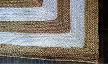 Load image into Gallery viewer, Braided Jute Collection Classic Hand Woven White Twice Area Rug