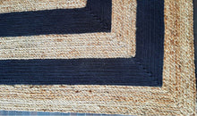 Load image into Gallery viewer, Braided Jute Collection Classic Hand Woven Black Twice Area Rug