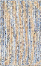 Load image into Gallery viewer, Braided Natural Jute & Denim Collection Classic Hand Woven Area carpet