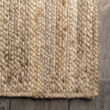Load image into Gallery viewer, Braided Natural Jute Plain Pattern Area Rug