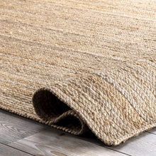 Load image into Gallery viewer, Braided Natural Jute Plain Pattern Area Rug