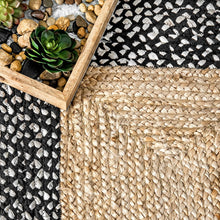 Load image into Gallery viewer, Braided Natural Jute With Cotton Area Rug