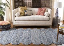 Load image into Gallery viewer, Braided Denim & Jute Collection Classic Hand Woven Area Rug